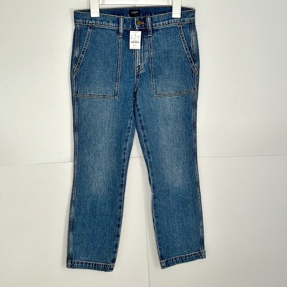 NWT J.Crew Factory High Rise Straight Leg Jeans - Picture 2 of 9